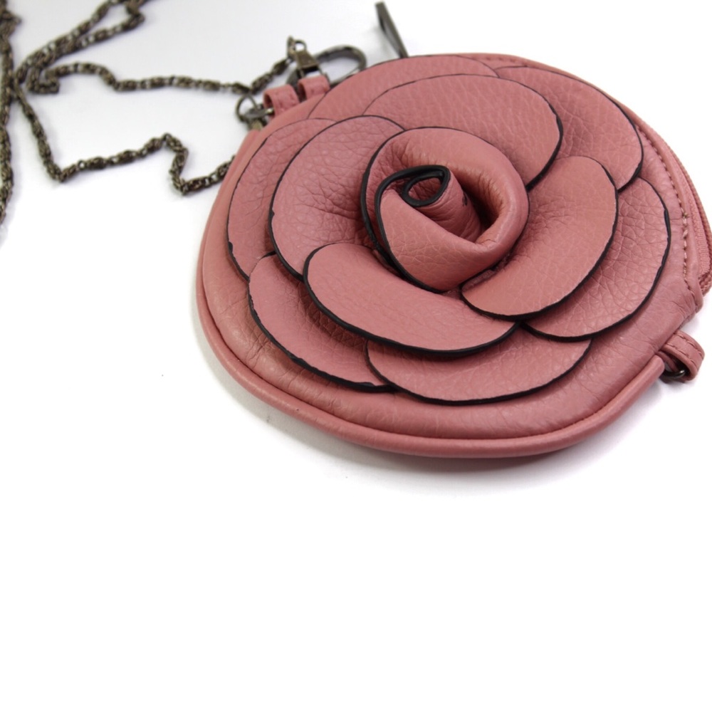 Mauve Colored Flower Chained Mini Crossbody Preowned